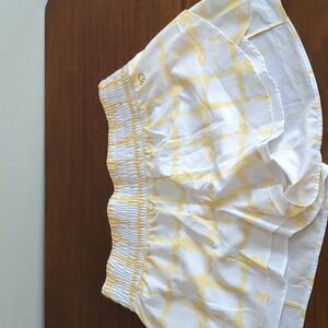 Calia yellow and white shorts